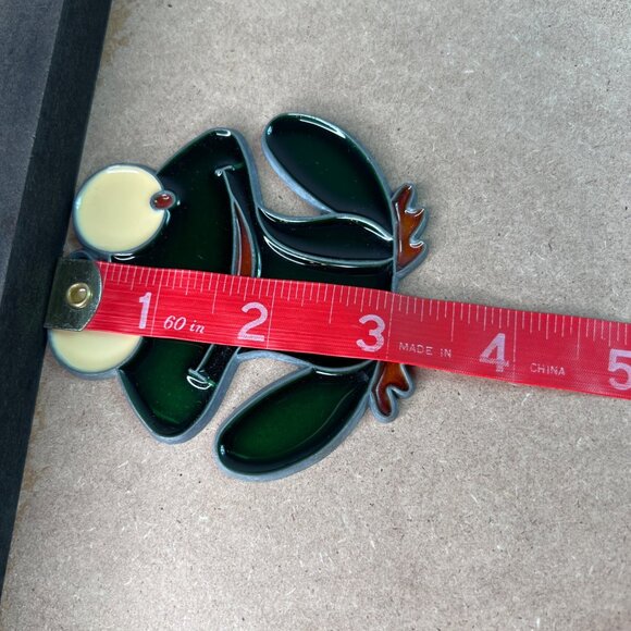 Vintage Handcrafted Frog Stained Glass Suncatcher Ornament Window Decor - Picture 5 of 7
